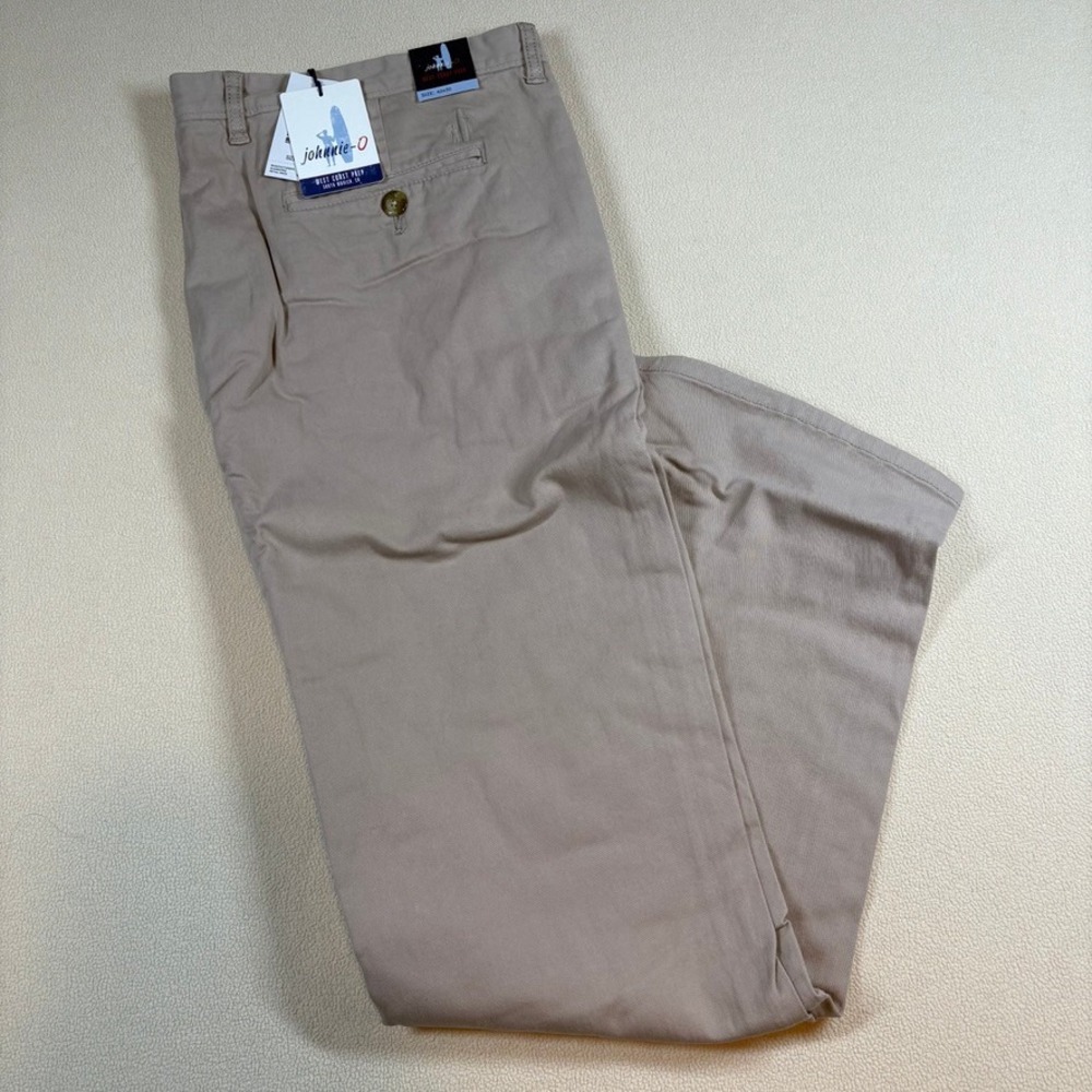 Johnnie O Mens NAPA Pant 42x30 Khaki Straight Leg‎ Chino Preppy Coastal Classic